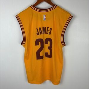 Cleveland Cavaliers LeBron James 23 Yellow Adidas Basketball Jersey‎ Size S